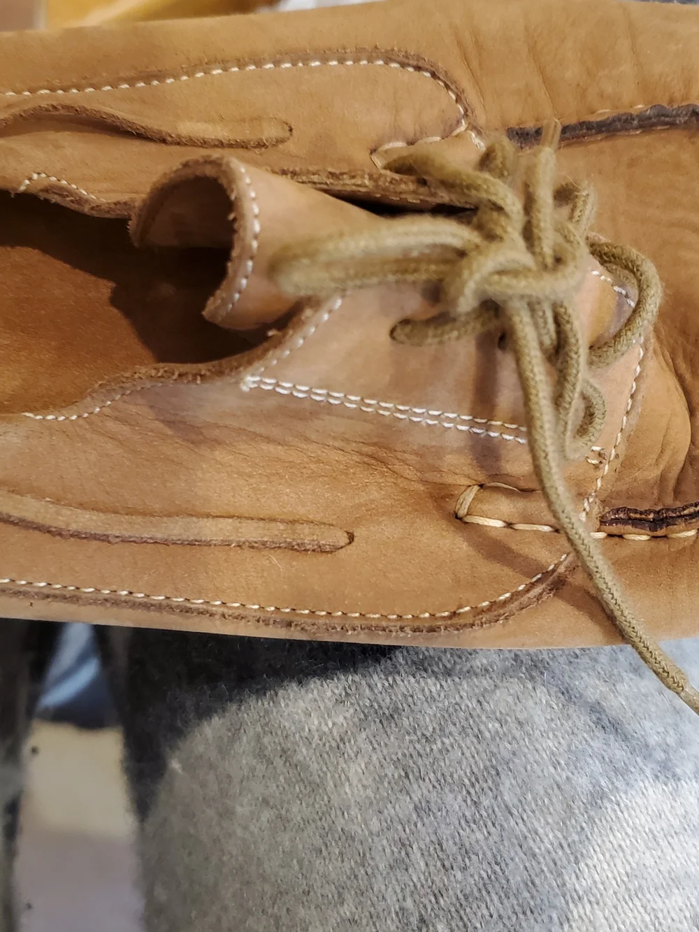 Bally Men's Tan Leather Boat Shoes